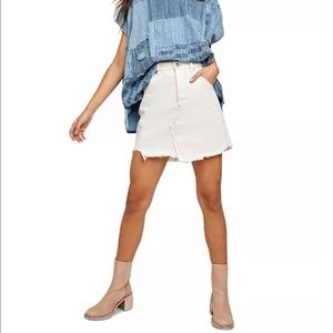 Free People Brea Cutoff Denim Skirt